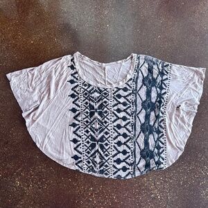 Loose and fun ikat pattern top